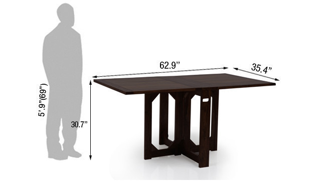 Austom 6 Seat Folding Dining Table Set